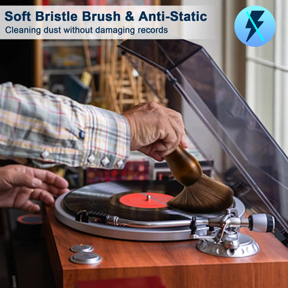 Dust-Free Sound: Vinyl Record Cleaner Brush - Anti-Static Cleaning for Albums, LPs, CDs, Cartridges, Keyboards, and Camera Lenses