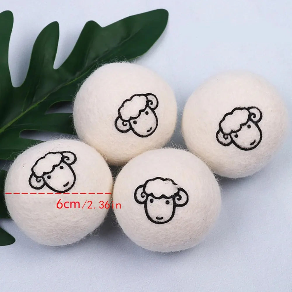 3Pcs Wool Drying Ball Set - Antistatic Anti-winding Household Drying Balls for Reusable Washing Machine Parts, 6cm