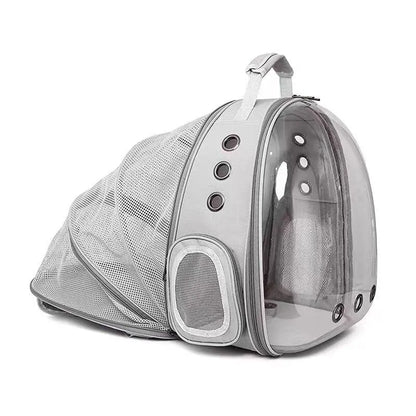 Expandable Cat Carrier Backpack - Large Transparent Pet Travel Backpack with Bubble Space Capsule, High-Quality Travel Bag for Pets