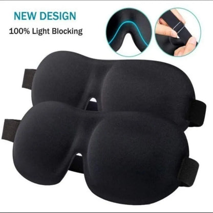 3D Non-Marking Eye Mask - Simple Solid Color Blackout Sleep Mask for Students and Lunch Breaks