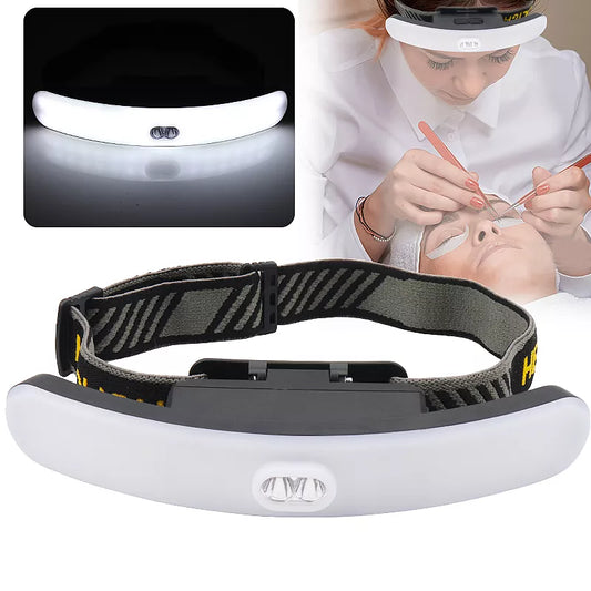 USB Rechargeable LED Headlamp for Eyelash Extension and Grafting - Eye Protection Light for Shadowless Nail Art, Eyebrow, and Lip Tattoo