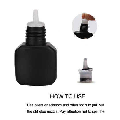 Eyelash Adhesive Glue Cap: Universal Replacement Bottle Nozzle Plug - Anti-Blocking Design for Easy Glue Application