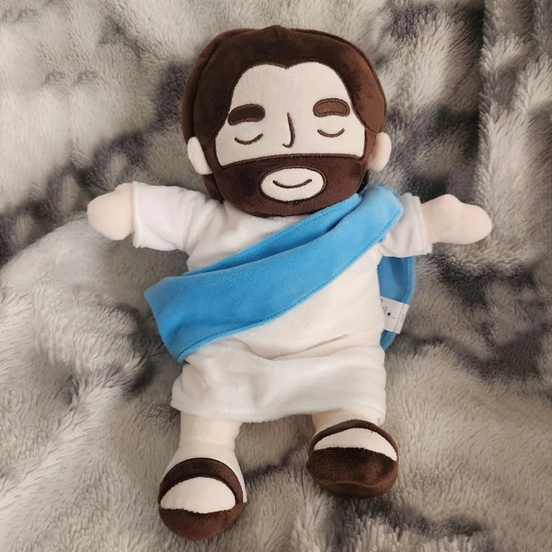 Soothing Breathing Jesus Plush Doll - Four Gear Adjustable Music Sleep Companion for Children, Christmas Toy and Decoration Gift