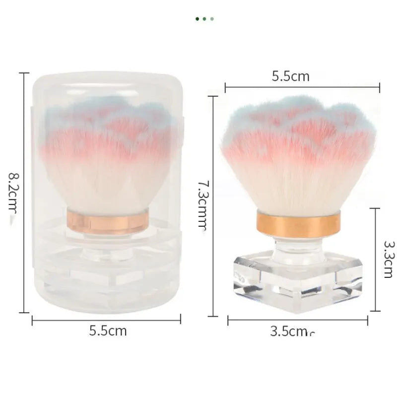 Korean Fragrance Nail Tool Dust-proof Brush: Cleaning Brush for Dust and Powder - Rose Makeup Blusher Brush