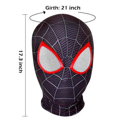 Spiderman Mask – Superhero Miles Morales and Peter Parker Cosplay Helmet, Spider-Man Halloween Costume Props for Adults