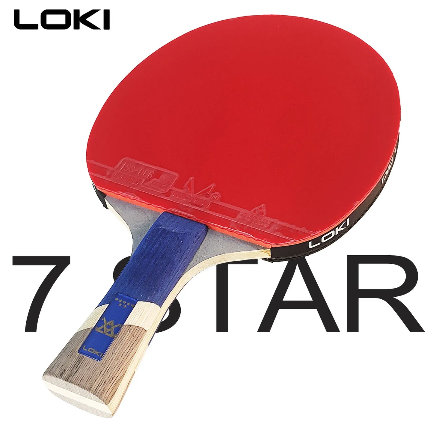 LOKI 9 Star Professional Table Tennis Racket - 5+2 Carbon Ping Pong Paddle with Sticky Rubbers, Ultra Offensive, Available in 6/7/8/9 Star Ratings