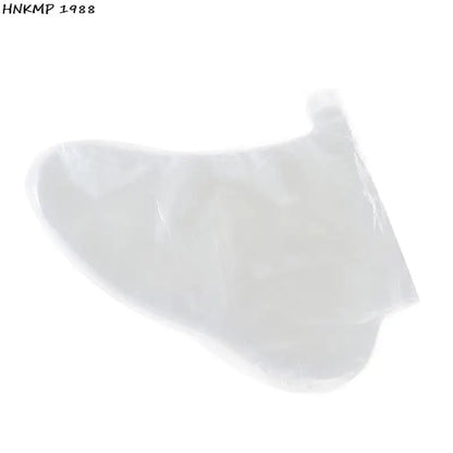 100pcs Clear Plastic Disposable Foot Covers - Universal Bath Liner Bags for Pedicure, Spa and Wax Treatments