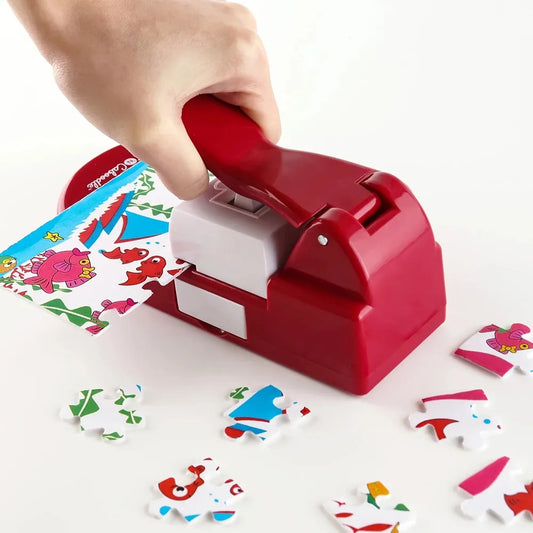 Creative Jigsaw Puzzle Maker Machine - Embossing Flower Punch for Children's Educational Toys and DIY Handmade Materials (1PC)