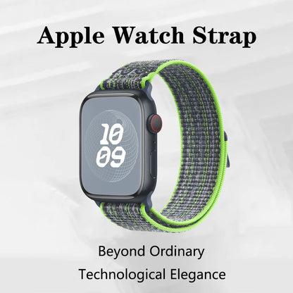 Sports Nylon Strap for Apple Watch Ultra 2/1 – 49mm, Series 9/8/7/6/5/4/3/SE – 41mm, 45mm, 40mm, 44mm, 42mm Band Loop Bracelet