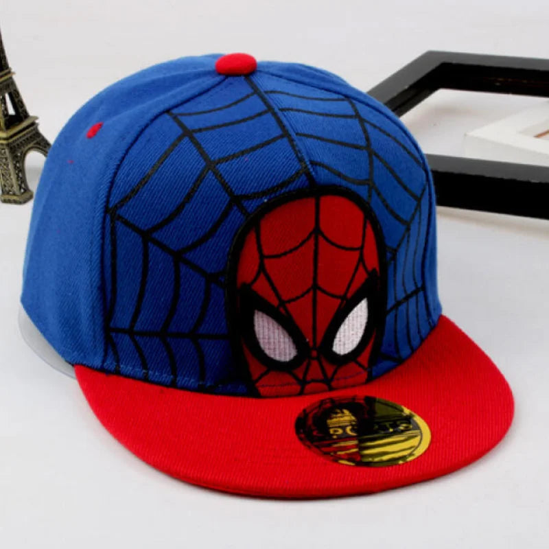 Anime Spiderman Cartoon Baseball Cap for Kids - Adjustable Snapback Hip Hop Hat for Toddlers and Children, Perfect for Spring and Summer