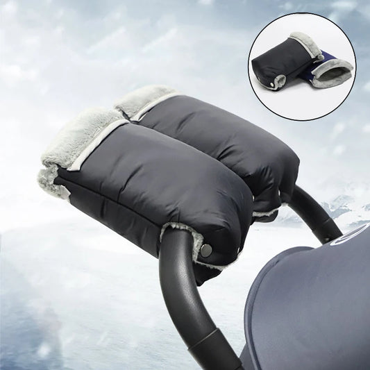 Elevate Your Winter Strolls: 2pcs Waterproof Stroller Gloves - Keep Hands Warm & Dry, Essential Pram Accessory for Cold Weather - Baby Stroller Mitten Hand Muff