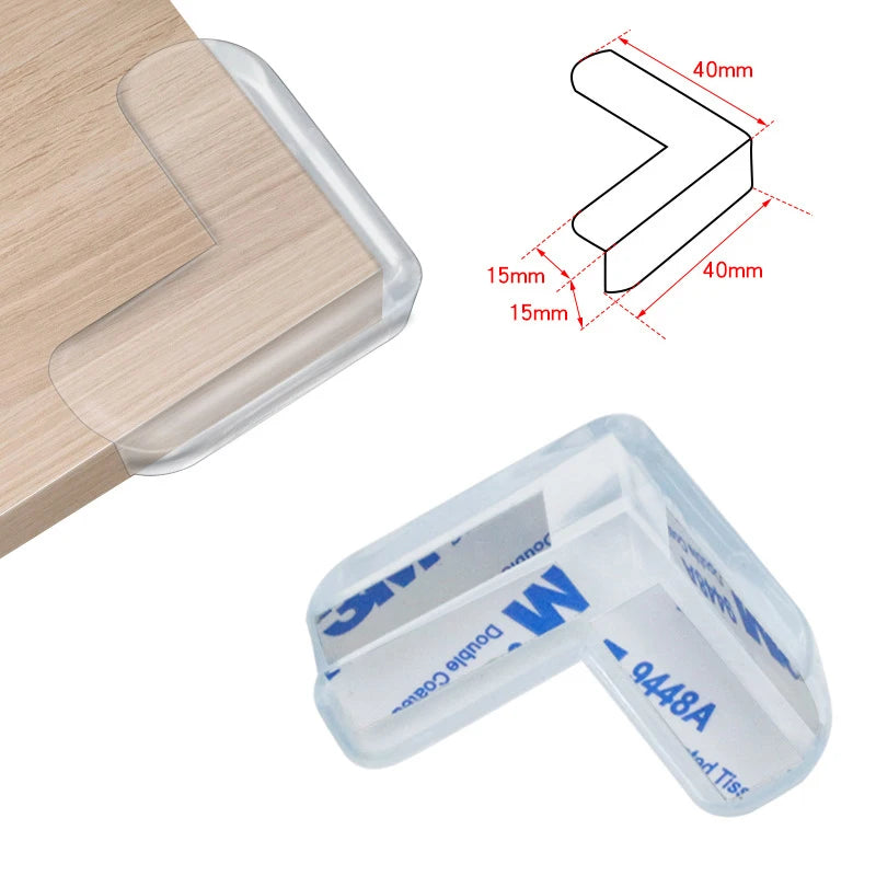 Child Baby Safety Silicone Protector: Soft Transparent Table Corner Edge Protection Cover - Anti-Collision for Children