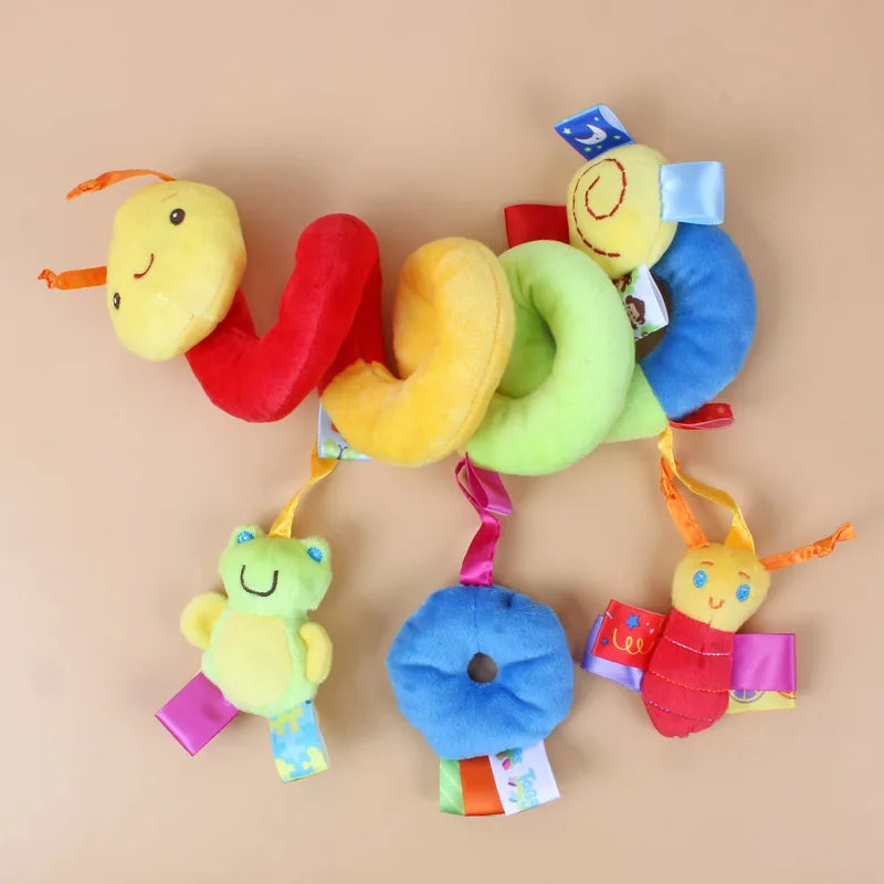 Soft Hanging Rattles Toy: Baby Crib, Car Seat, Stroller, Cot Spiral Toy - Newborn Gift