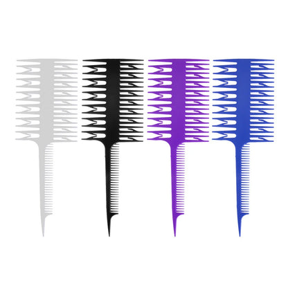 Professional Hair Dyeing Highlight Brush Comb - Fish Wide Tooth Zone Barber Hairdressing Comb for Hair Styling