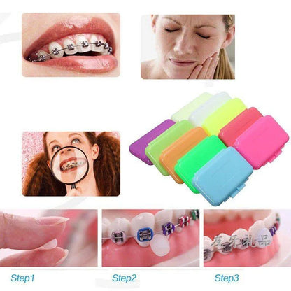 10Pcs Dental Orthodontic Relief Wax Sticks - Fruit Flavour, Oral Hygiene for Braces, Gum Irritation, Teeth Whitening