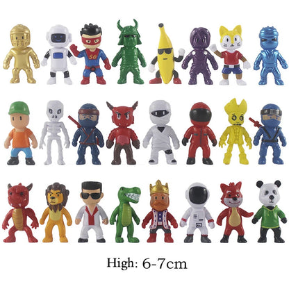 Stumble Guys Action Figure Set - 8-24pcs, Kawaii Anime PVC Game Models, Multiplayer Collection, Kid's Birthday Gift