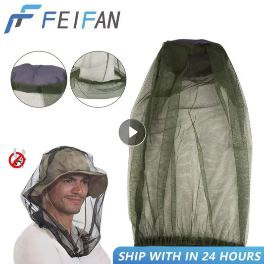 Outdoor Fishing Cap with Mosquito Net: Bug Mesh Head Protector Hat for Camping, Travel, Hiking - Garden Supplies Included