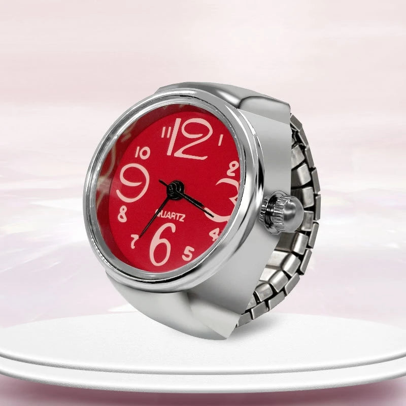 New Ring Watch – Creative Circular Dial with Alloy Shell, Hot Selling Finger Ring Style for Men and Women Couples