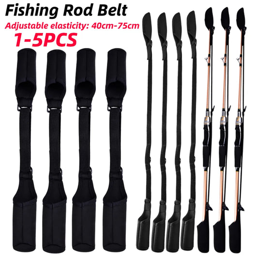 1-5PCS Fishing Rod Socks: Adjustable Pole Sleeves Belt for Rod Protection - Rod Cover Protector for Fishing Rod Tube Case