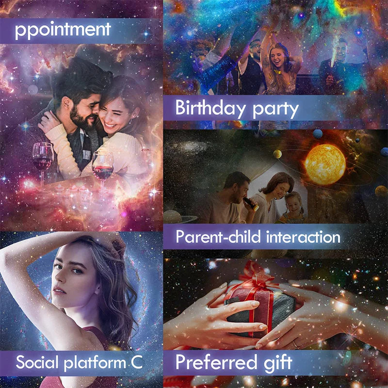 Planetarium Galaxy Projector – Star Projector with 13 Film Sheets for a Romantic Starry Sky Experience in the Bedroom