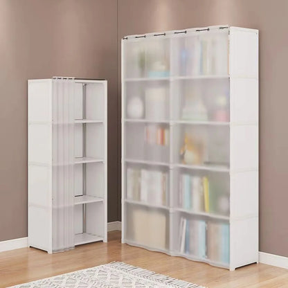 6/5 Layers Dustproof Wardrobe - High Capacity Assembly Storage Cabinet with Partition for Bedroom and Bookshelf Organization