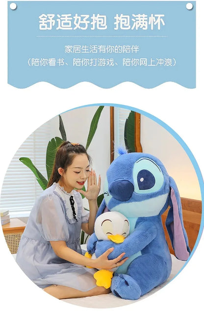 Disney Stitch Lilo Doll - Cute Duck Stitch Plush Toy, Kawaii Decoration for Christmas and Children's Birthday Gifts