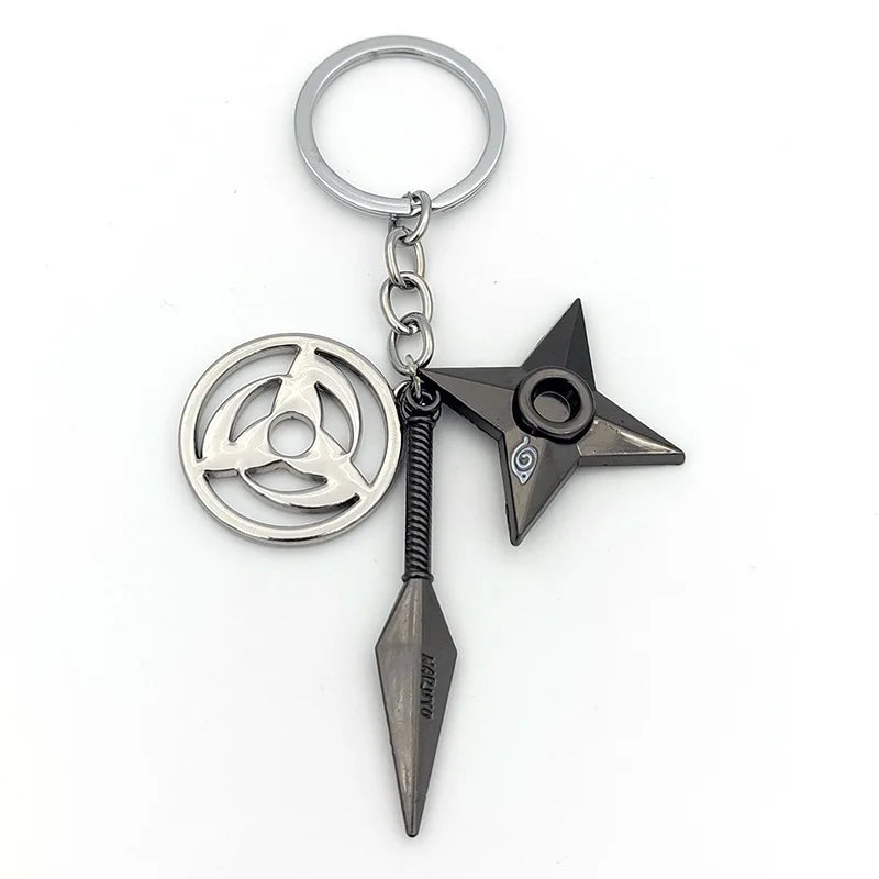 Naruto Anime Keychain - Ninja Kunai, Shuriken & Red Cloud Accessories for Car, Backpack - Perfect Gift for Fans