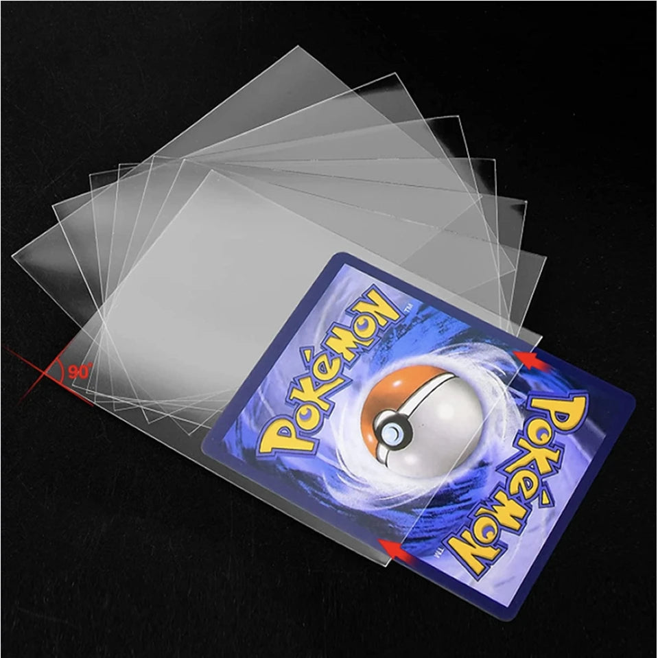 100 Counts Transparent Pokemon Card Sleeves - TCG Protector Folder for Playing Games, Yugioh, Kids Toy Gift