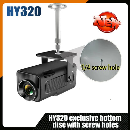 HY320 Projector Ceiling and Wall Stand - Compatible with 1/4 Screw Hole Bracket Hanger and Backlight Accessories