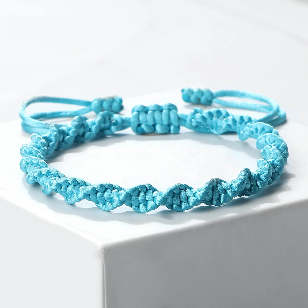 Multicolor Rope Lucky Knots Bracelets – Handmade, Adjustable Charm Bangles for Men and Women, Buddhism Inspired Jewelry