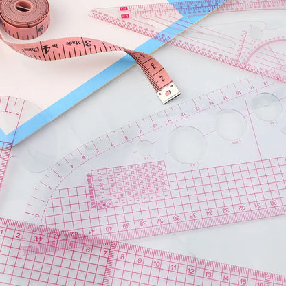 11Pcs Multifunctional French Curve Ruler: Soft Plastic Patchwork & Dressmaking Drawing Template - Craft Sewing Tools