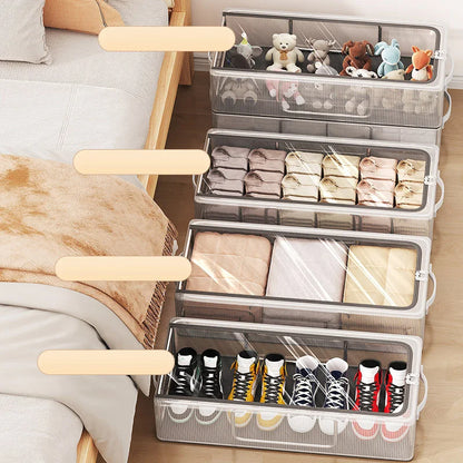 PVC Shoes Storage Bag - Dustproof, Waterproof Transparent Box with Large Capacity for Under-Bed Shoe Organization