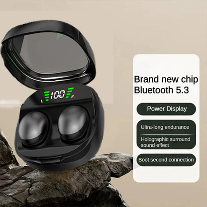 Mini 5.3 Wireless Bluetooth Earbuds - Small Invisible Headphones for Sleep, Work and Sports, HD HIFI Bass Sound Quality