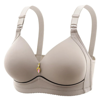 New Glossy Thin Cup Bra: Non-Magnetic Fat MM Large Size - Comfortable, Breathable Women's Underwear with No Underwire