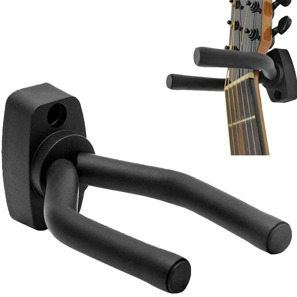 Non-Slip Wall Mount Guitar Hanger Hook - Holder Stand for Acoustic Guitar, Ukulele, Violin, Bass - Instrument Accessories