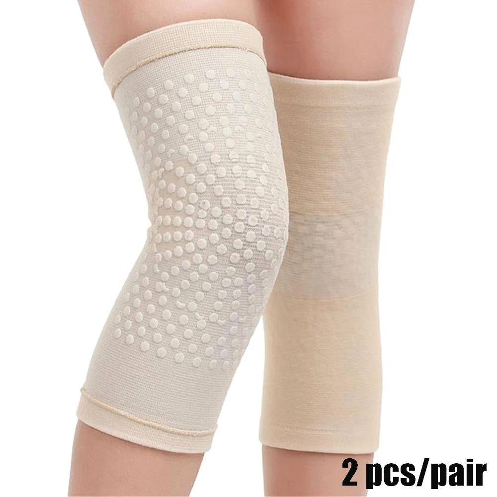 Wormwood Self-Heating Knee Pads for Men and Women - Four-Sided Elasticity, Warmth Retention for Elderly Joint Protection, Ideal for Cold Legs and Calf Comfort