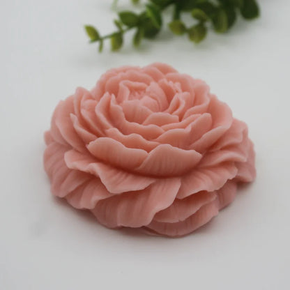 Large Peony Flower Silicone Candle Mold - DIY Handmade 3D Rose Candle, Soap, Plaster, Resin Cake Baking Tool for Home Decoration Gift