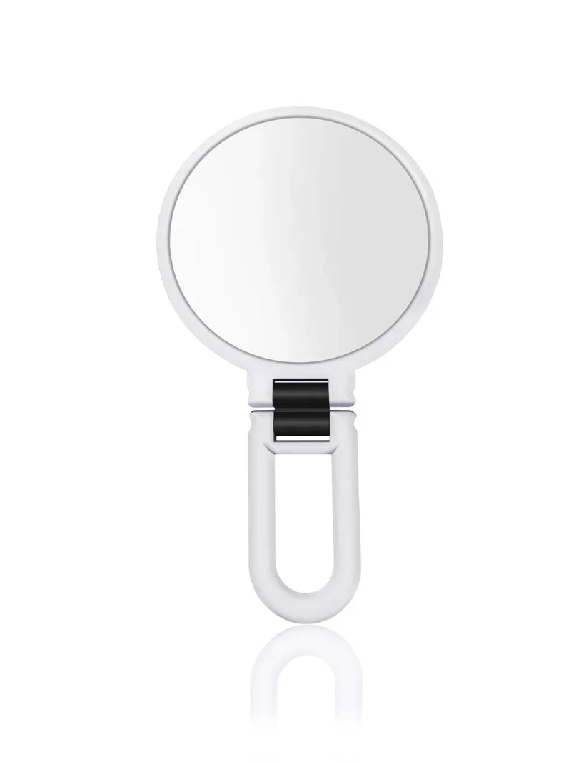 Double-Sided Magnifying Makeup Mirror - 2X/5X/10X/15X Handheld Compact Vanity Mirror, Cosmetic Tool