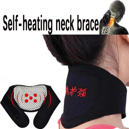 Self-Heating Tourmaline Neck Collar – Magnetic Therapy Support Belt for Cervical Spine Pain Relief, Neck Massager, Health Care