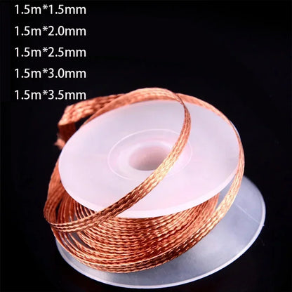 Welding Wire Desoldering Mesh Braid Tape | 1.5M Length Copper Solder Remover | Repair Tool for Soldering