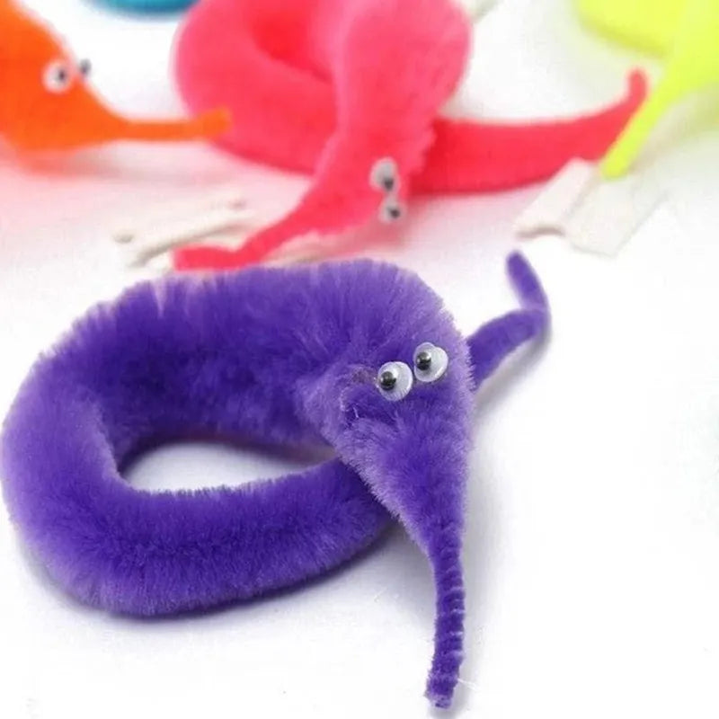 Kids Funny Worm Magic Props - Wiggly Twisty Worm with Invisible String