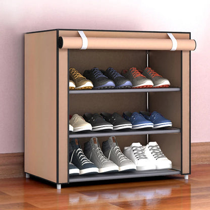 Multi-Layer Dustproof Shoe Rack - Combination Storage Cabinet for School, Dormitory, and Simple Organization