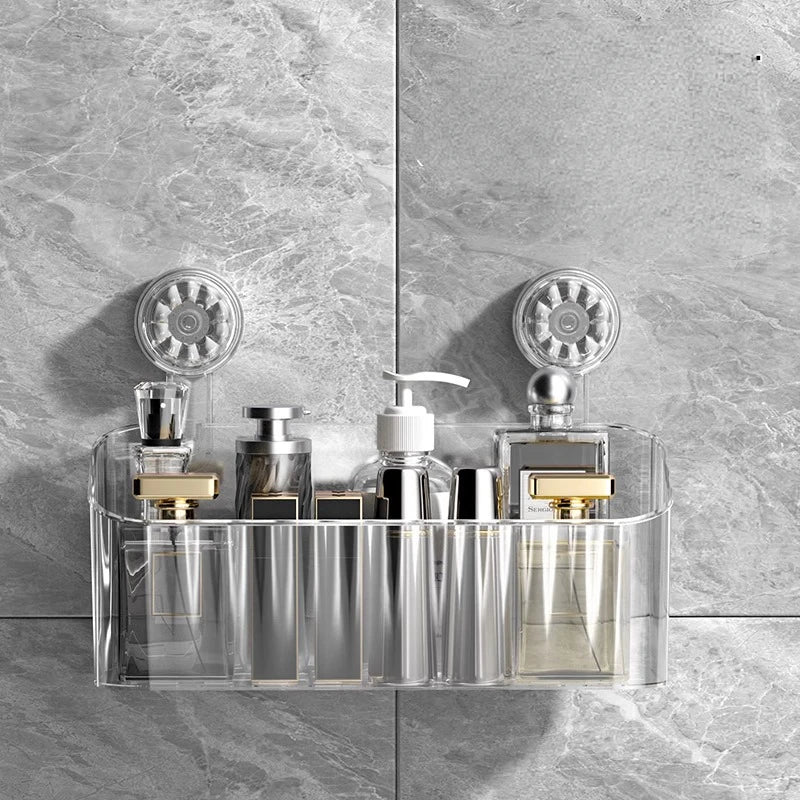 Multi-Functional Bathroom Shelf with Suction Cup - No-Drill Shower Caddy for Shampoo, Conditioner, Soap, and Razors