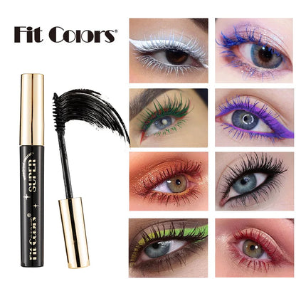 5D Silk Fiber Mascara – Waterproof 3D Eyelash Extension in 14 Colors, Thickening & Lengthening Eye Lashes. Cosmetics