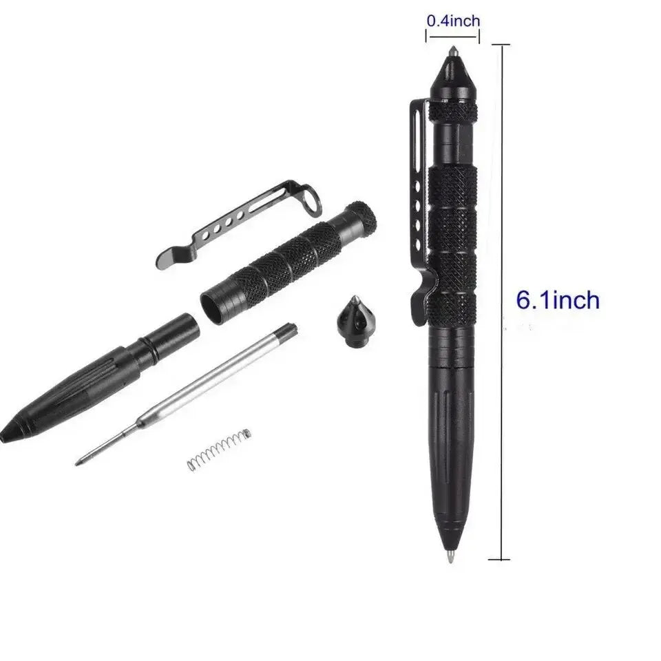 Multifunctional Tactical Metal Pen - Anti-Skid with Emergency Glass Breaker for Self Defense