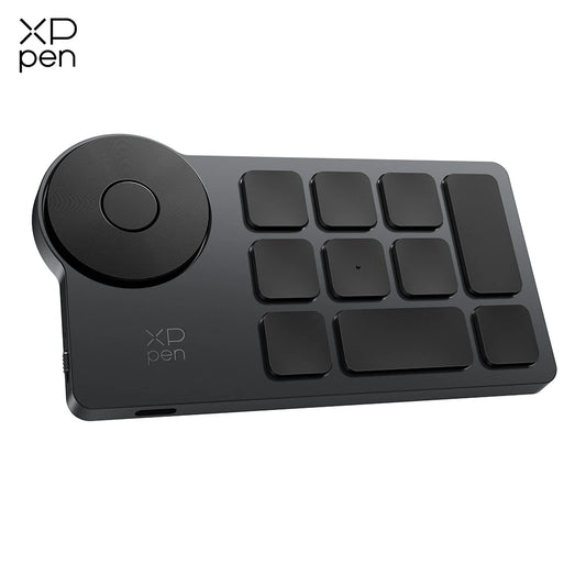 XPPen ACK05 Portable Wireless Shortcut Remote with 10 Custom Keys & 1 Physical Dial - 1000mAh Battery, Bluetooth Connection Support