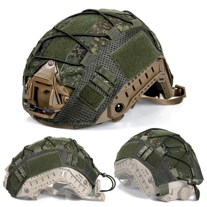 Tactical Helmet Cover for Fast MH PJ BJ OPS-Core - Multicam Airsoft Paintball Military Helmet Cover with Elastic Cord