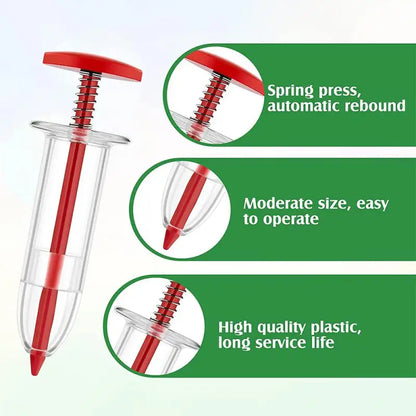 Gardening Tool: Syringe Seeder Mini Sowing Seed Dispenser - Manual Flower Pot and Flower Bed Planter for Garden Seed Sower