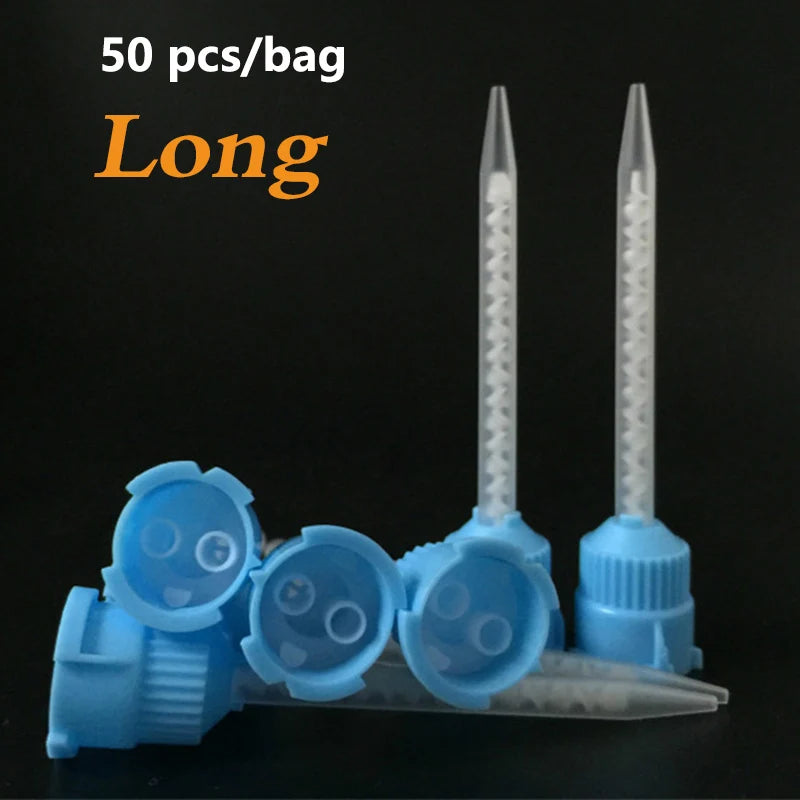 50PCS/Bag Disposable Silicone Rubber Mixing Head 1:1 for Dental Impression Mixing Dispensing Gun | Dentistry Materials