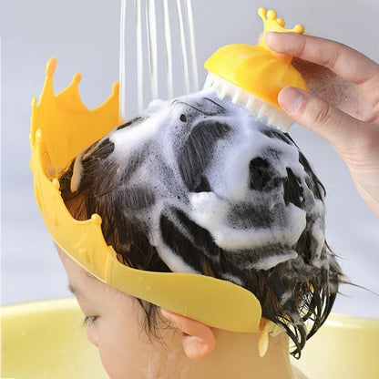 New Baby Bath Caps: Crown Shampoo Cup for Toddler Bathing - Shower Spoons for Child Hair Washing, Kids Bath Tool